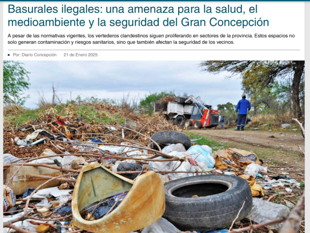 Basurales ilegales: una amenaza para la salud, el medioambiente y la seguridad del Gran Concepción