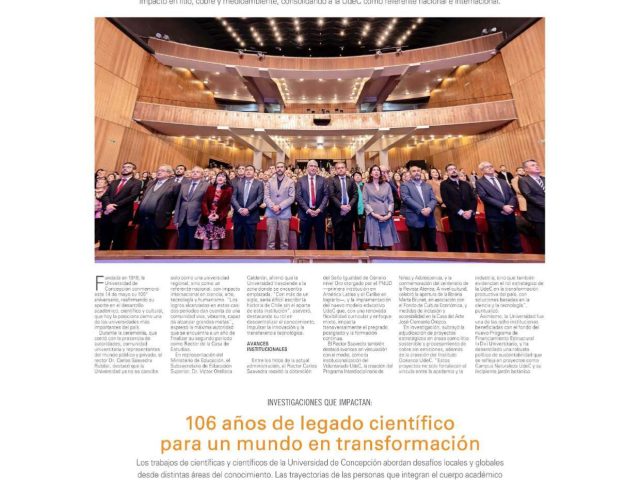 106 años de legado científico para un mundo en transformación