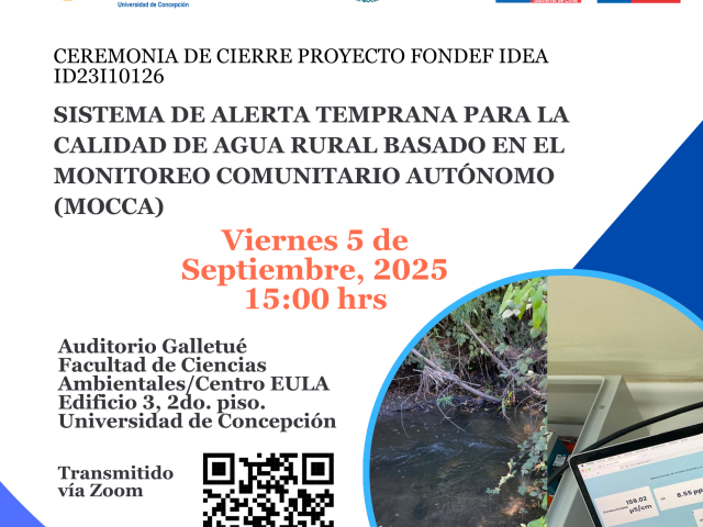 Ceremonia de cierre del Proyecto Mocca: sistema de alerta temprana para la calidad de agua rural