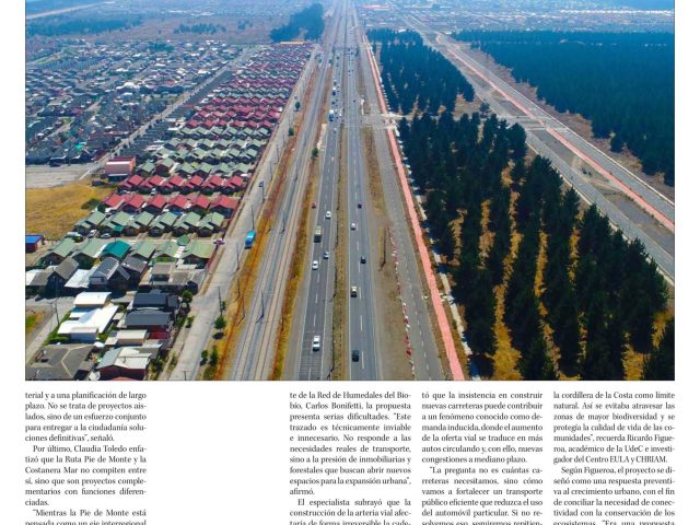Ruta humedal: la otra alternativa que existió para Pie de Monte