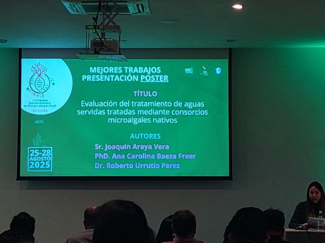Estudiante MCA obtiene primer lugar por su presentación Póster en el 1° Congreso Iberoamericano de Biotecnología Algal (CIBAL)